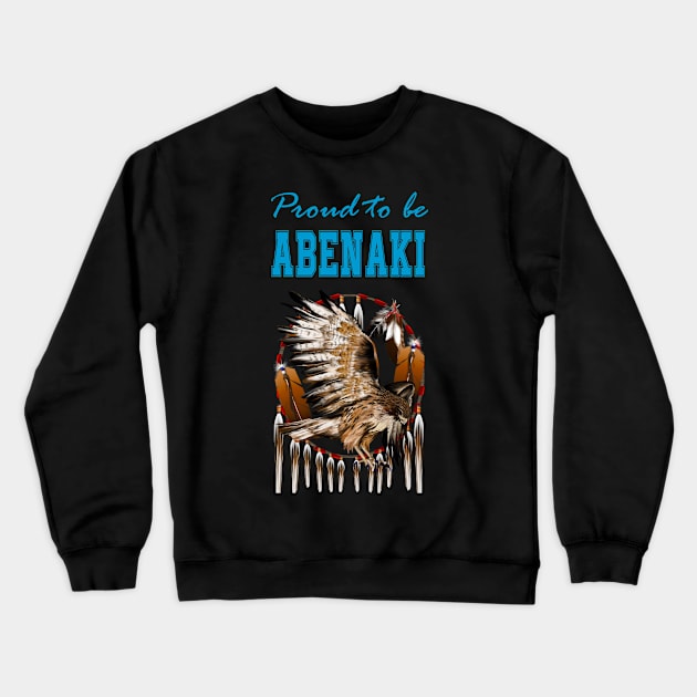 Native American Abenaki Eagle Spirit Crewneck Sweatshirt by Jaya Moore